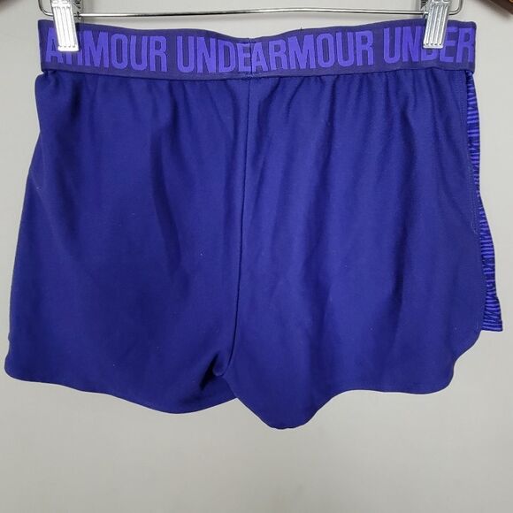 Under Armour Purple/Blue Running Active Shorts with Pockets Large - Picture 2 of 2